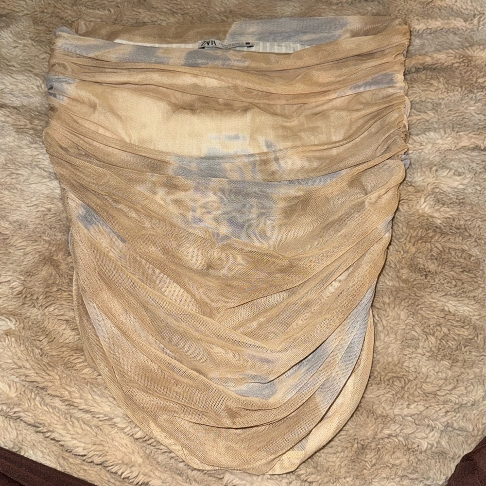 Zara strapless rouched top